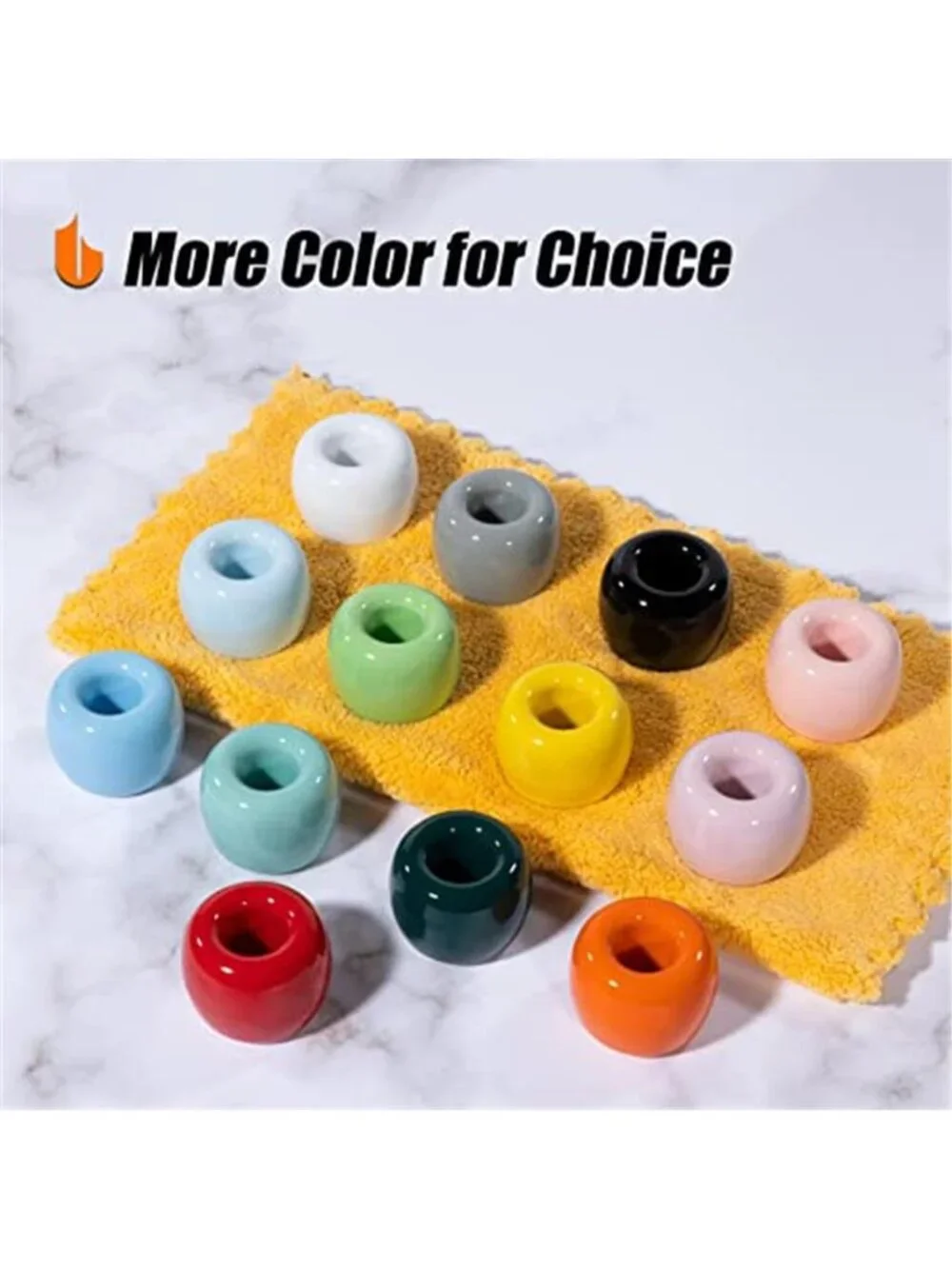 Ceramic Toothbrush Holder Set 2 Pack Bathroom Counter Organizer Minimalist Cup